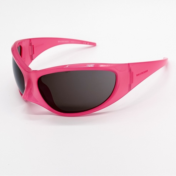 NEW BALENCIAGA BB0252S 002 OVAL PINK GREY WOMEN SUNGLASSES BALENCIAGA - Picture 7 of 14